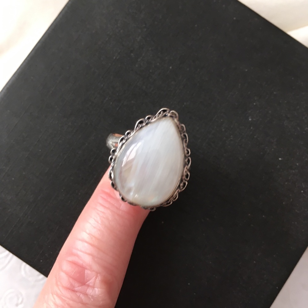 Moonstone Silver Ring - image 3